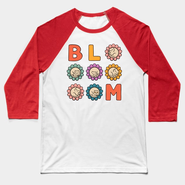 Bloom cats Baseball T-Shirt by coffeeman